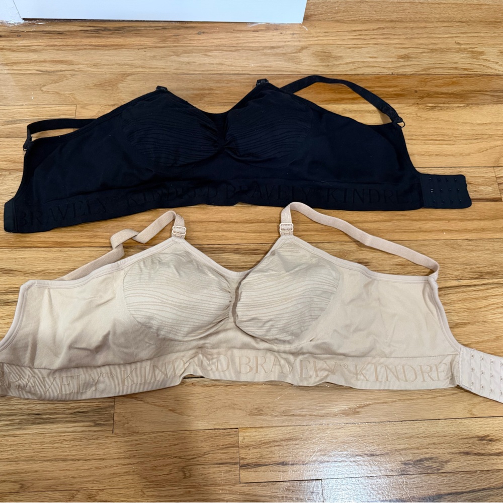 Kindred Bravely Sublime Nursing Bras - Black and Beige